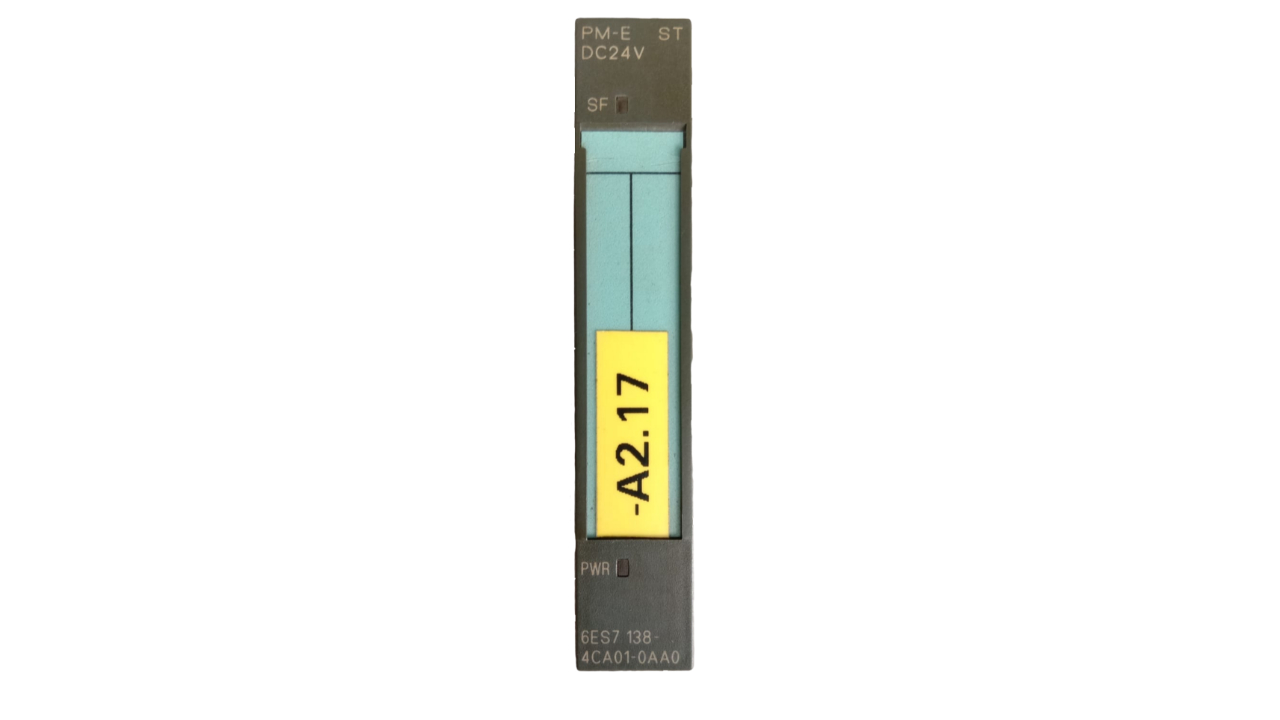 Siemens SIMATIC DP, PM-E power module for the ET 200S distributed IO system Siemens SIMATIC DP, PM-E power module for the ET 200S distributed I/O system, Model number 6ES7138-4CA01-0AA0