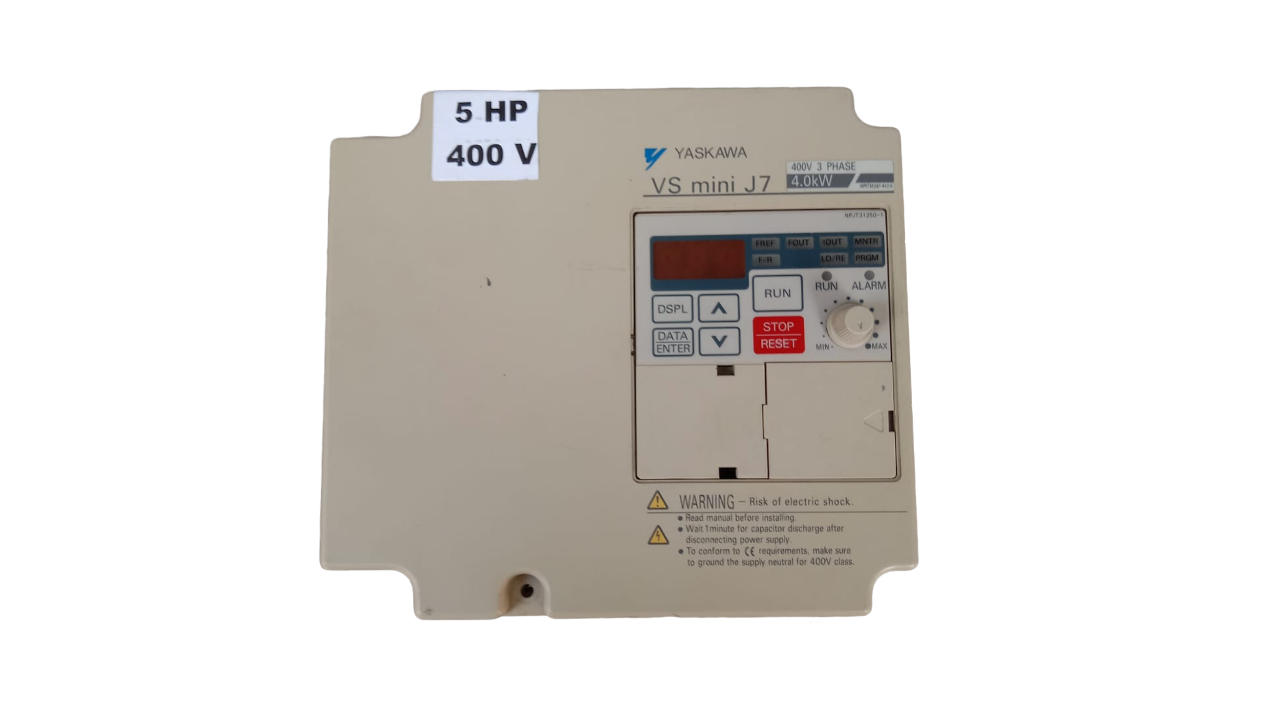 Yaskawa VS mini J7 AC drive, a variable frequency drive (VFD)
