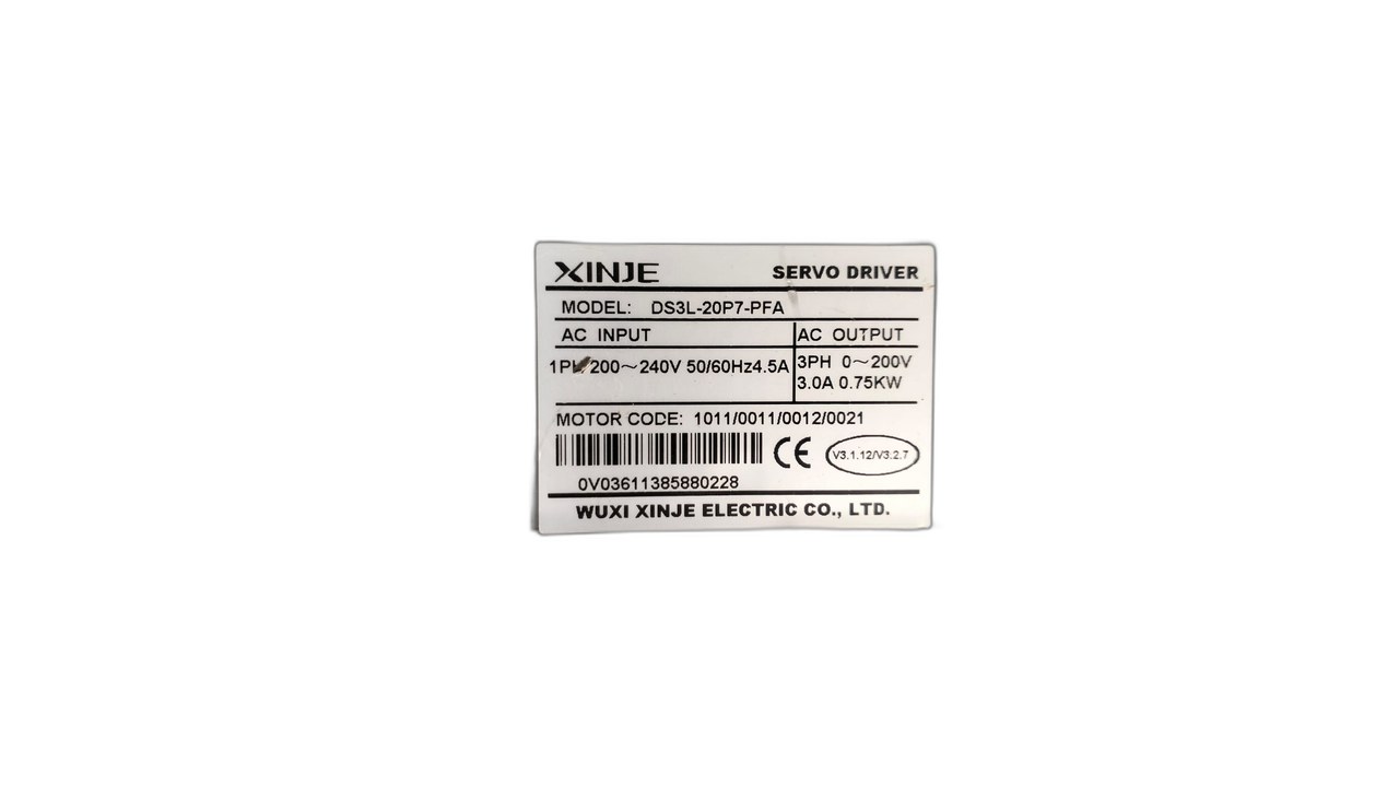 XINJE DS3L-20P7-PFA Servo Drive 3 PHASE 750 W 220-240V