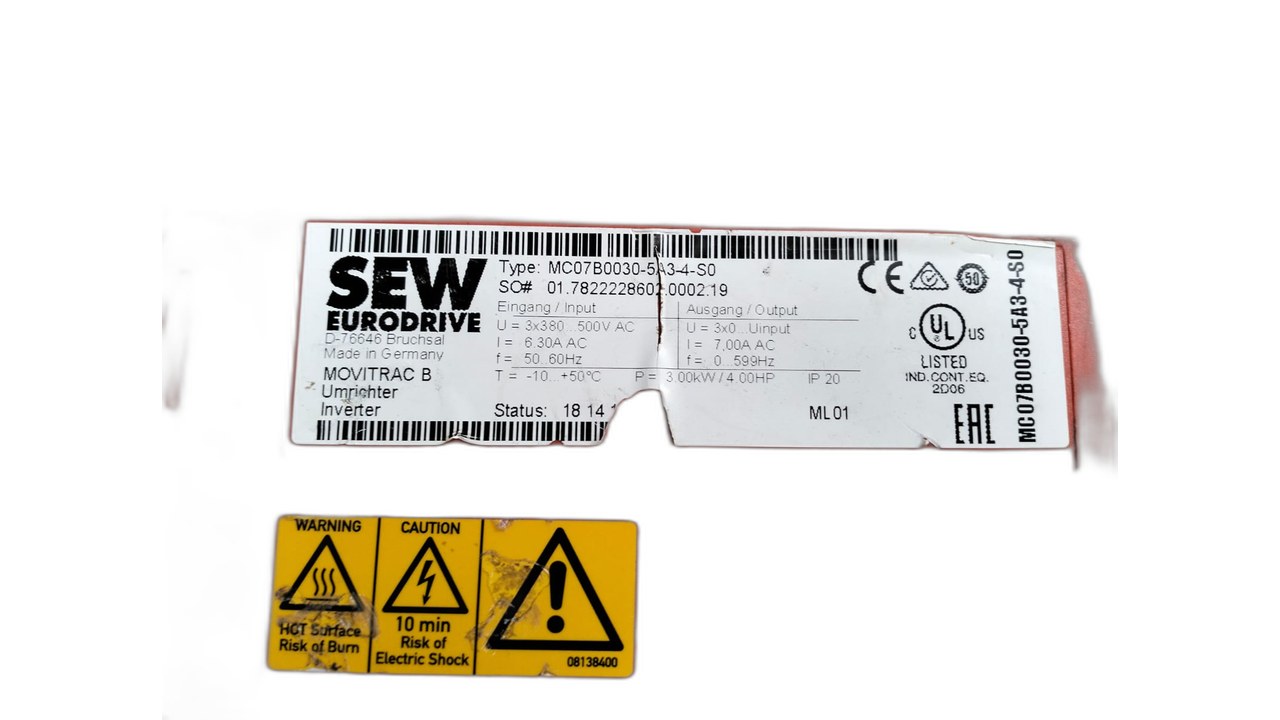 SEW EURODRIVE MC07B0030-5A3-4-S0