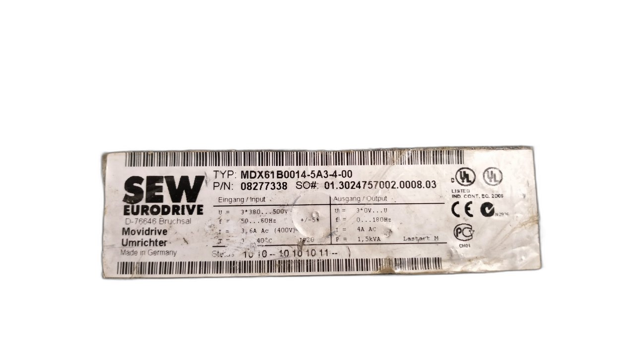 SEW MDX61B0014-5A3-4-00 Servo Drive 380-500V SEW MDX61B0014-5A3-4-00 Servo Drive 380-500V