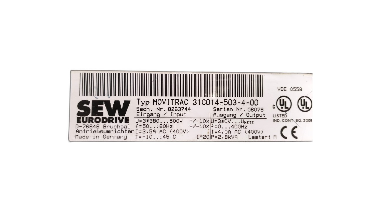 SEW MOVITRAC-31C014-503-400 Servo Drive 3 PHASE 380V