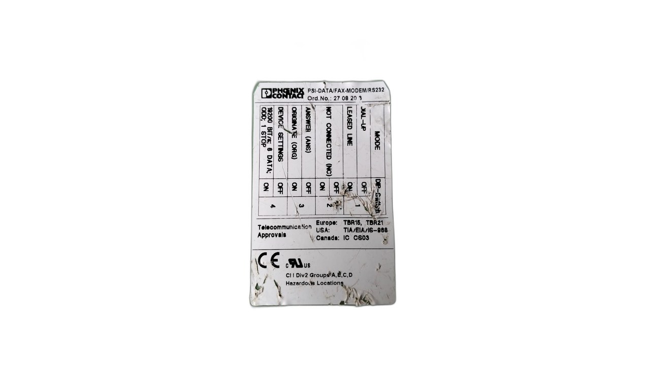 PHAENIX CONTACT PSI-DATA/FAX-MODEM/RS232 Relay