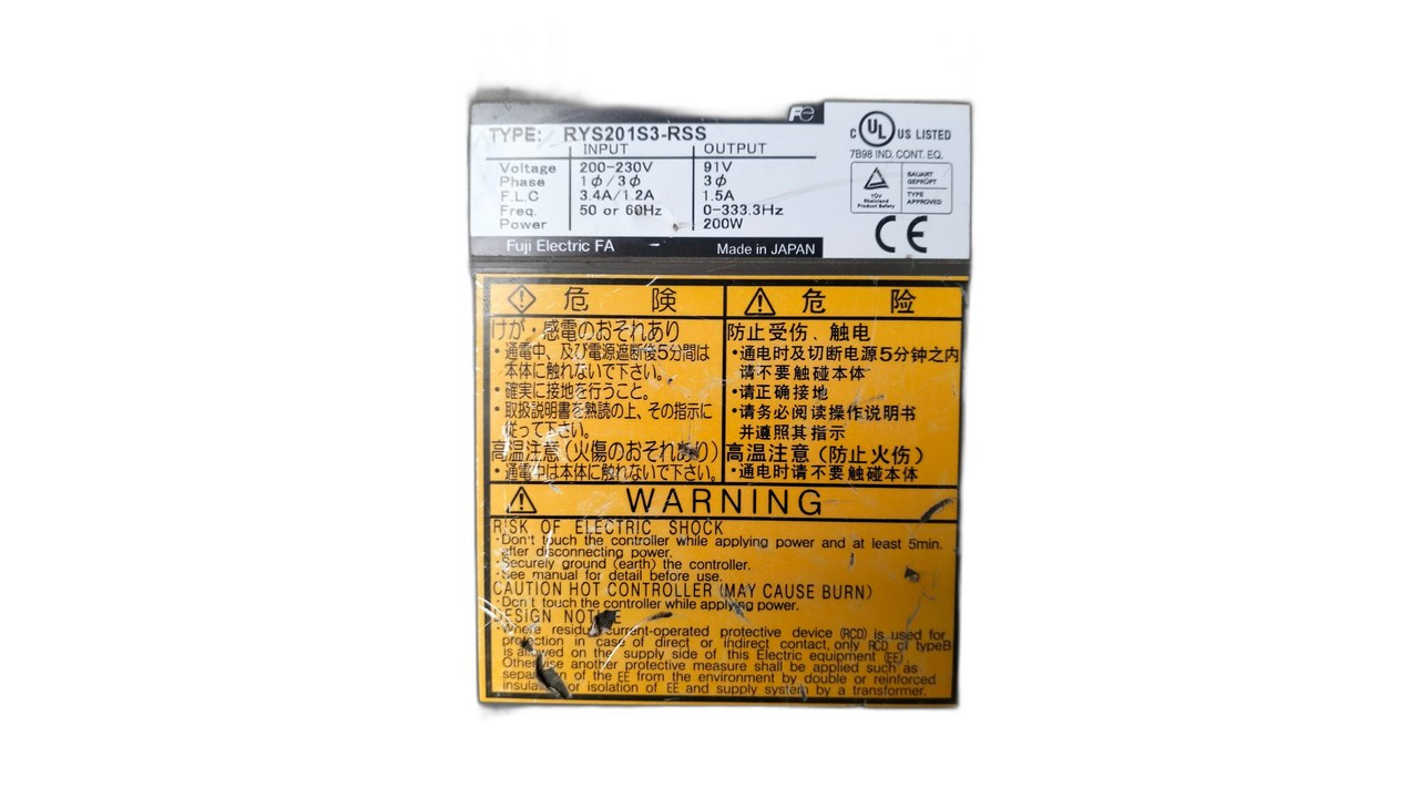 FUJI RYS201S3-RSS(FALDIC) Servo Drive 200 W 200-230V