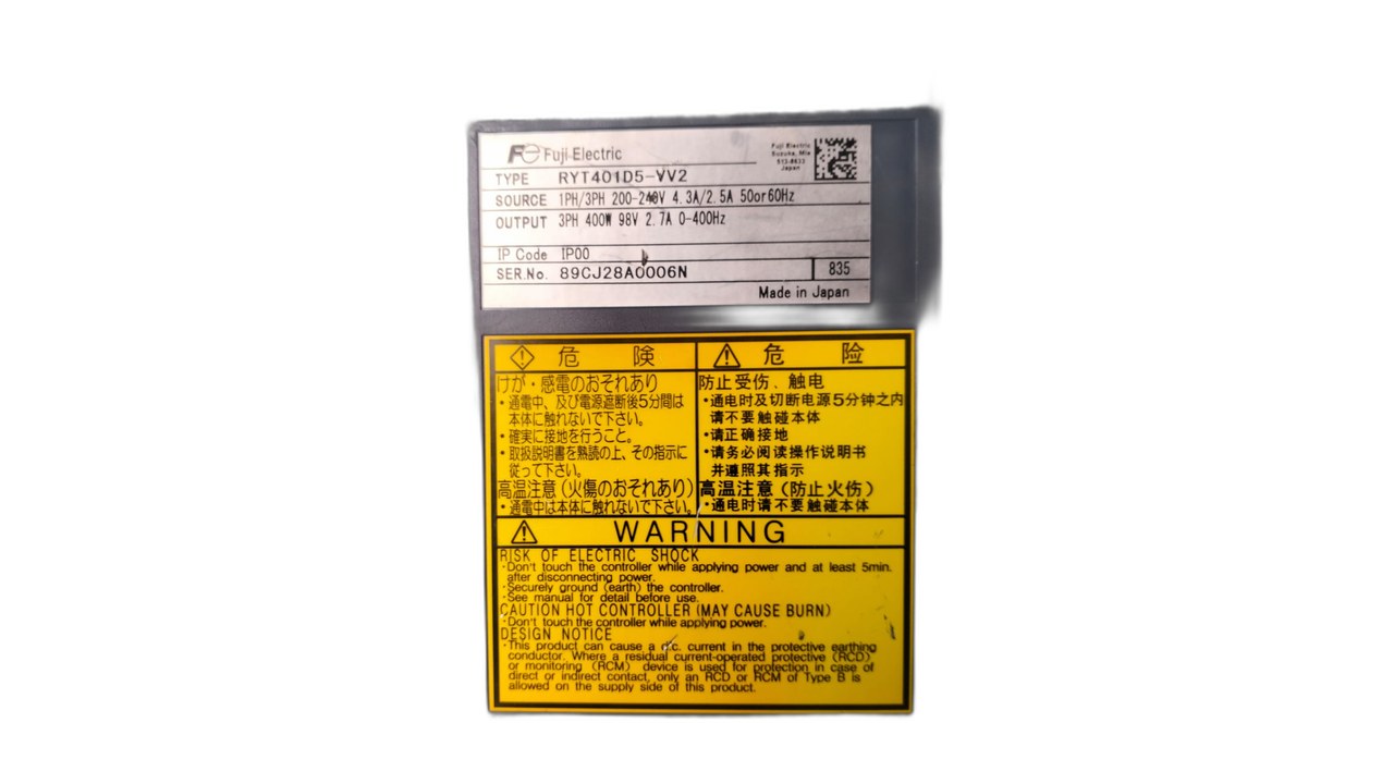 Fuji Electric FALDIC Alpha5 AC Servo Amplifier RYT401D5-VV2